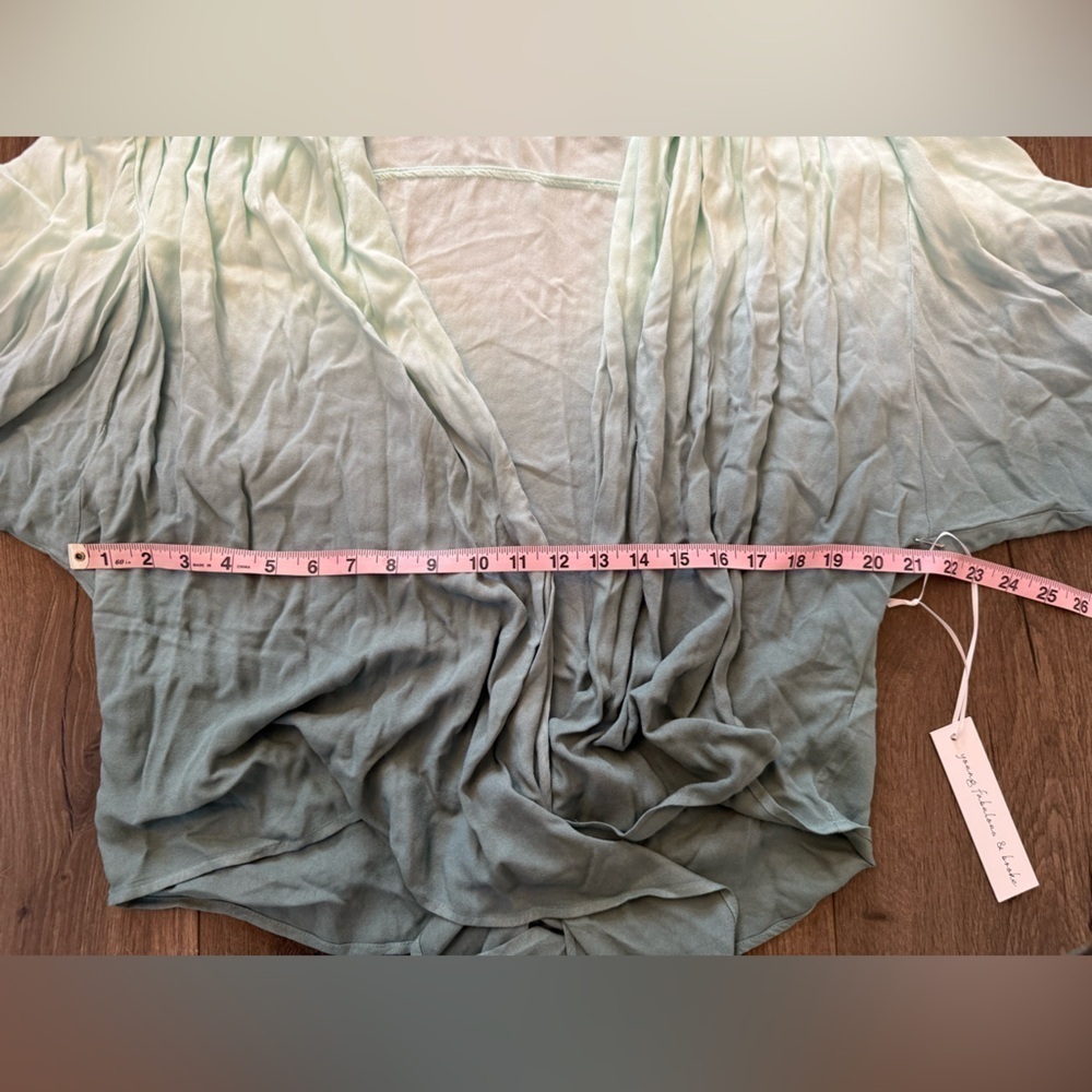 NWT Young Fabulous Broke Carmen Ocean Bay Ombré Wrap Tie Oversized shrug Size M - Picture 3 of 8
